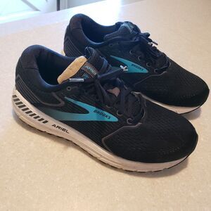 Brooks Ariel 20 Black Blue Women Size 10.5 Running Shoes Support Walk Jog